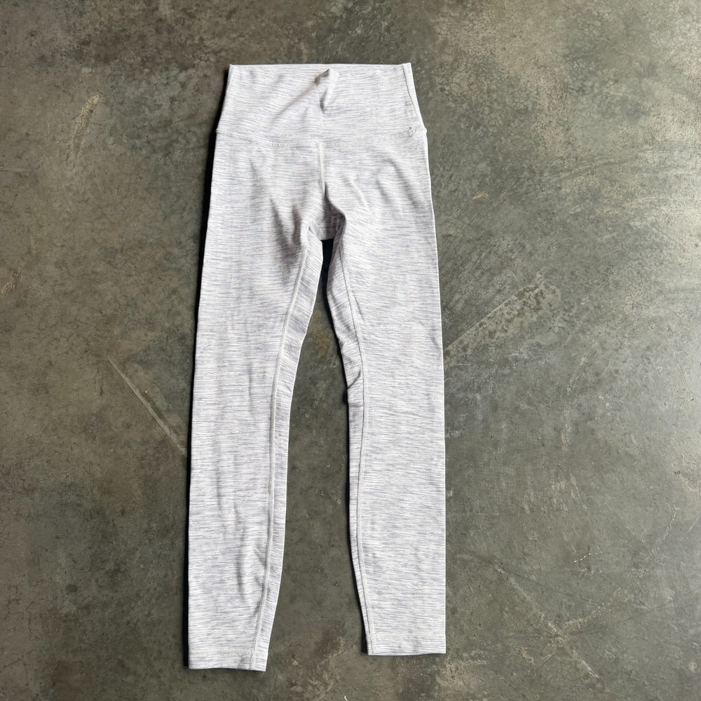 Lululemon Wunder Under Hi-Rise 7/8 Tight 25" Womens 4 Gray Texture Yoga LW5AT5S